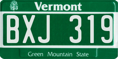VT license plate BXJ319