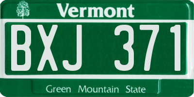 VT license plate BXJ371