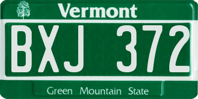 VT license plate BXJ372