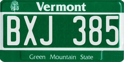 VT license plate BXJ385