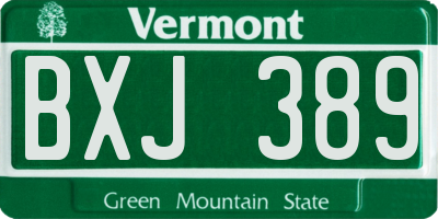 VT license plate BXJ389