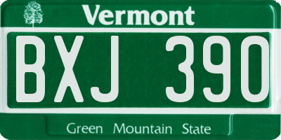 VT license plate BXJ390