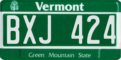 VT license plate BXJ424