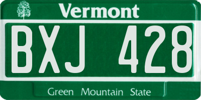 VT license plate BXJ428