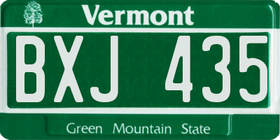 VT license plate BXJ435