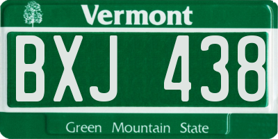 VT license plate BXJ438