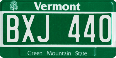 VT license plate BXJ440