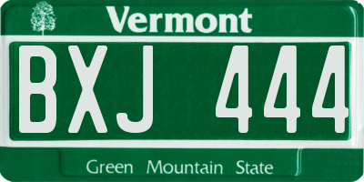 VT license plate BXJ444