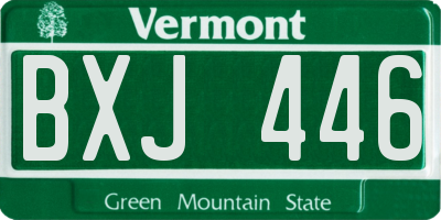 VT license plate BXJ446