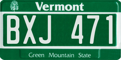 VT license plate BXJ471