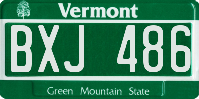 VT license plate BXJ486