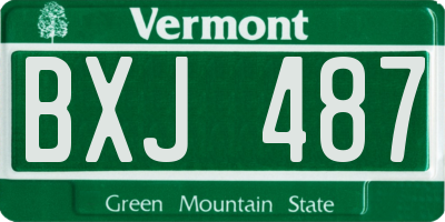 VT license plate BXJ487
