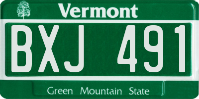 VT license plate BXJ491