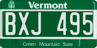 VT license plate BXJ495
