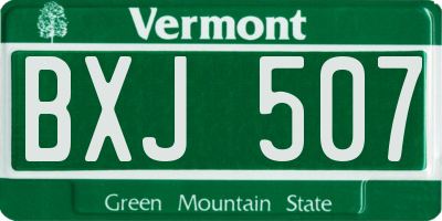 VT license plate BXJ507