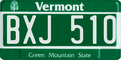 VT license plate BXJ510
