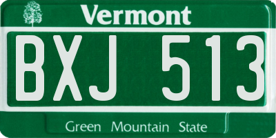 VT license plate BXJ513