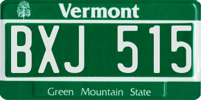 VT license plate BXJ515