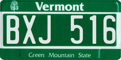VT license plate BXJ516