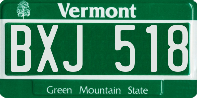 VT license plate BXJ518