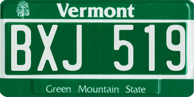 VT license plate BXJ519