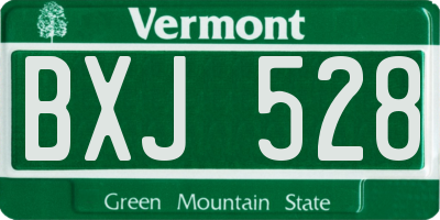 VT license plate BXJ528