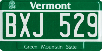 VT license plate BXJ529