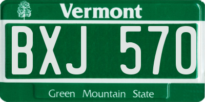 VT license plate BXJ570