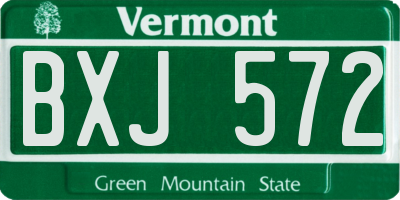 VT license plate BXJ572