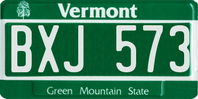 VT license plate BXJ573