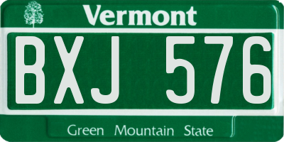 VT license plate BXJ576