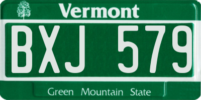 VT license plate BXJ579