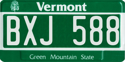 VT license plate BXJ588