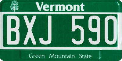 VT license plate BXJ590