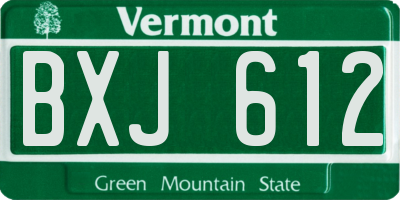 VT license plate BXJ612