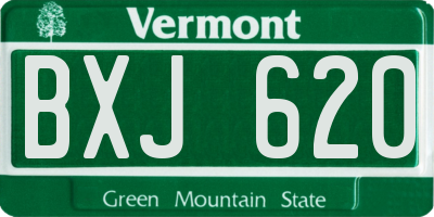 VT license plate BXJ620