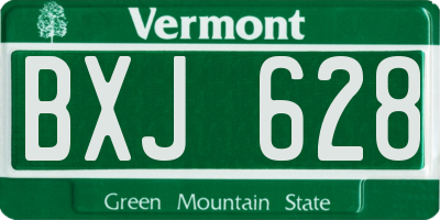 VT license plate BXJ628