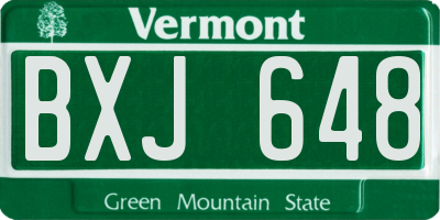 VT license plate BXJ648