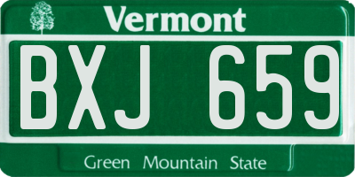 VT license plate BXJ659