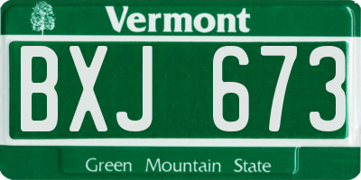 VT license plate BXJ673