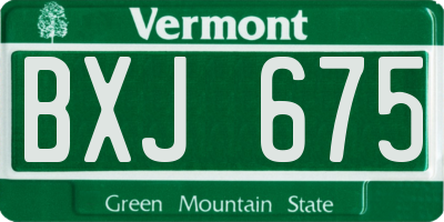 VT license plate BXJ675