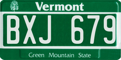 VT license plate BXJ679
