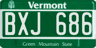 VT license plate BXJ686
