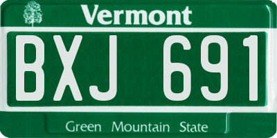 VT license plate BXJ691