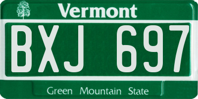 VT license plate BXJ697