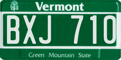 VT license plate BXJ710