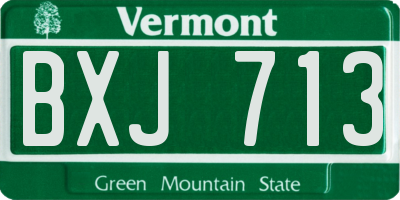 VT license plate BXJ713