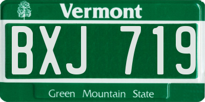 VT license plate BXJ719