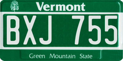 VT license plate BXJ755