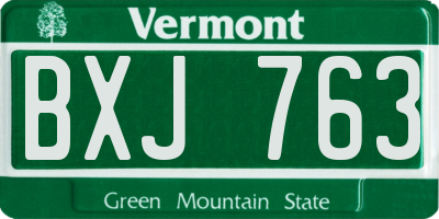 VT license plate BXJ763